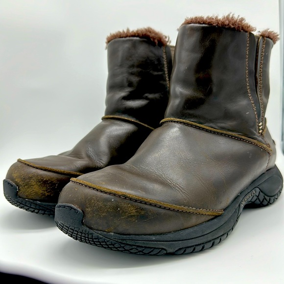 merrell brown leather boots